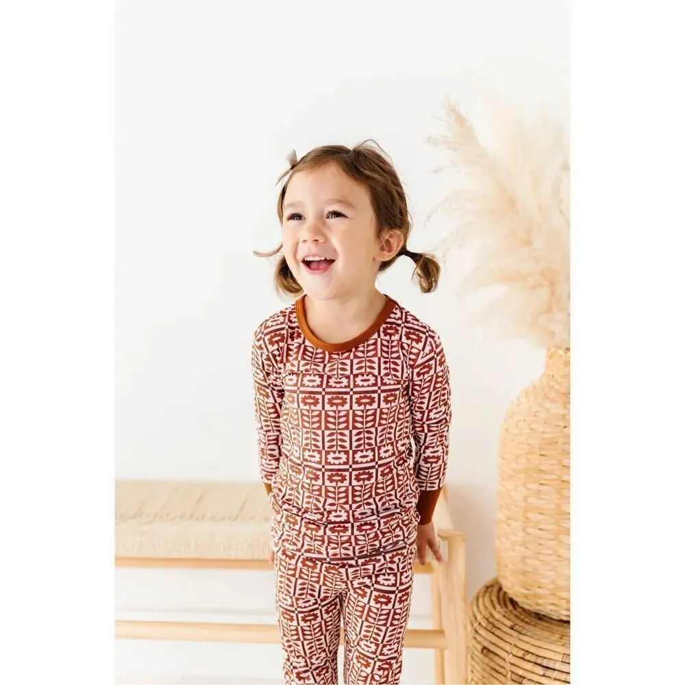 NWT Wild Woven Spiced Blooms Two-Piece Pajama Set - Modal like Bamboo
